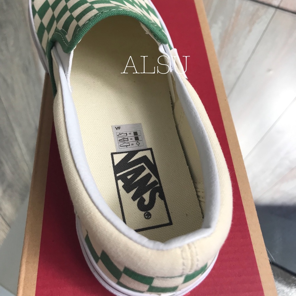 VANS Classic Slip On Checkerboard Grape Green W - Picture 8 of 8